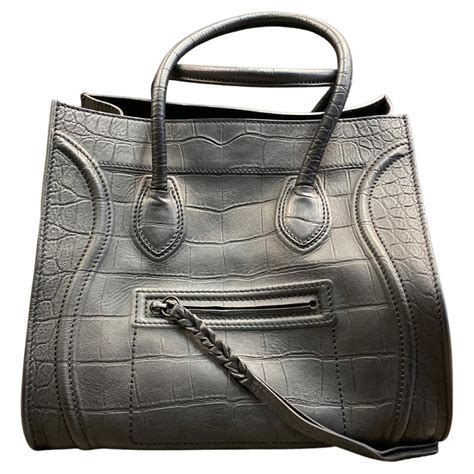 celine phantom black crocodile|Celine messengers phantom bag.